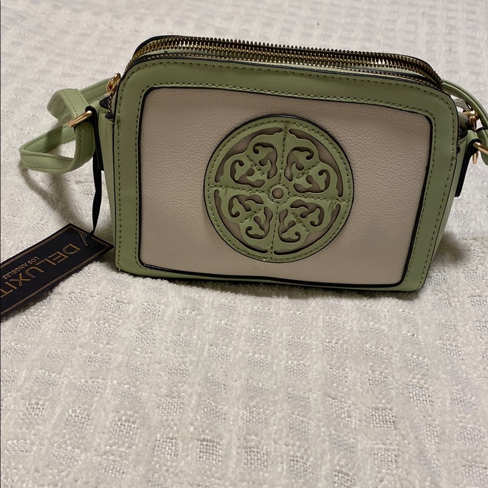 Green and Cream Women's Bag